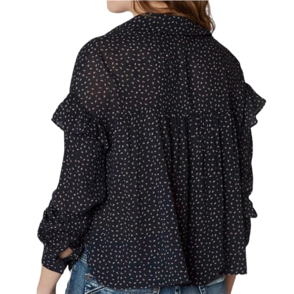 NWT Buckles Gimmicks by BKE Ruffled Blouse - Picture 3 of 10